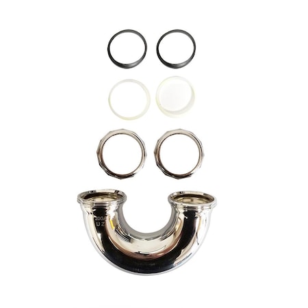 Thrifco Plumbing 22 Gauge 1-1/2 Inch x 1-1/2 Inch Chrome Plated Brass Tubular Lo 9411016